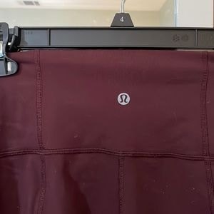 Maroon Lululemon Flare Pants